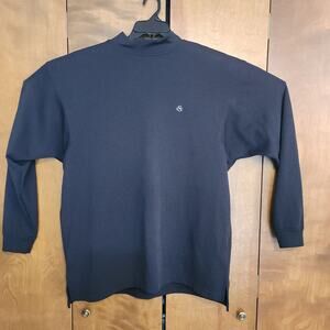 Foot Joy Men's Black Mock Neck Long Sleeve Golf Pullover XL FJ Logo